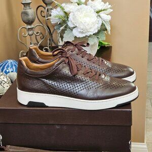 Vella Pais Men's Miramar Leather Sneakers, Brown, Sz 12